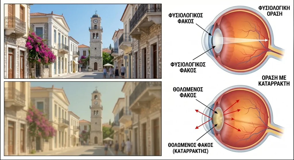 καταρράκτης στα μάτια αντιμετώπιση συμπτώματα
