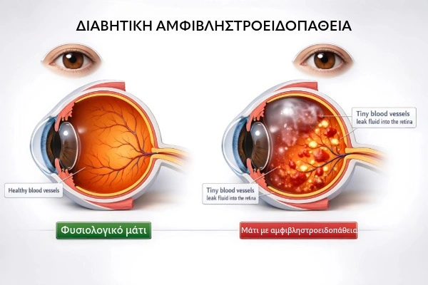Διαβήτης και Όραση διαβητική αμφιβληστοειδοπάθεια Σέρρες Κωνσταντίνος Γκλαβάς